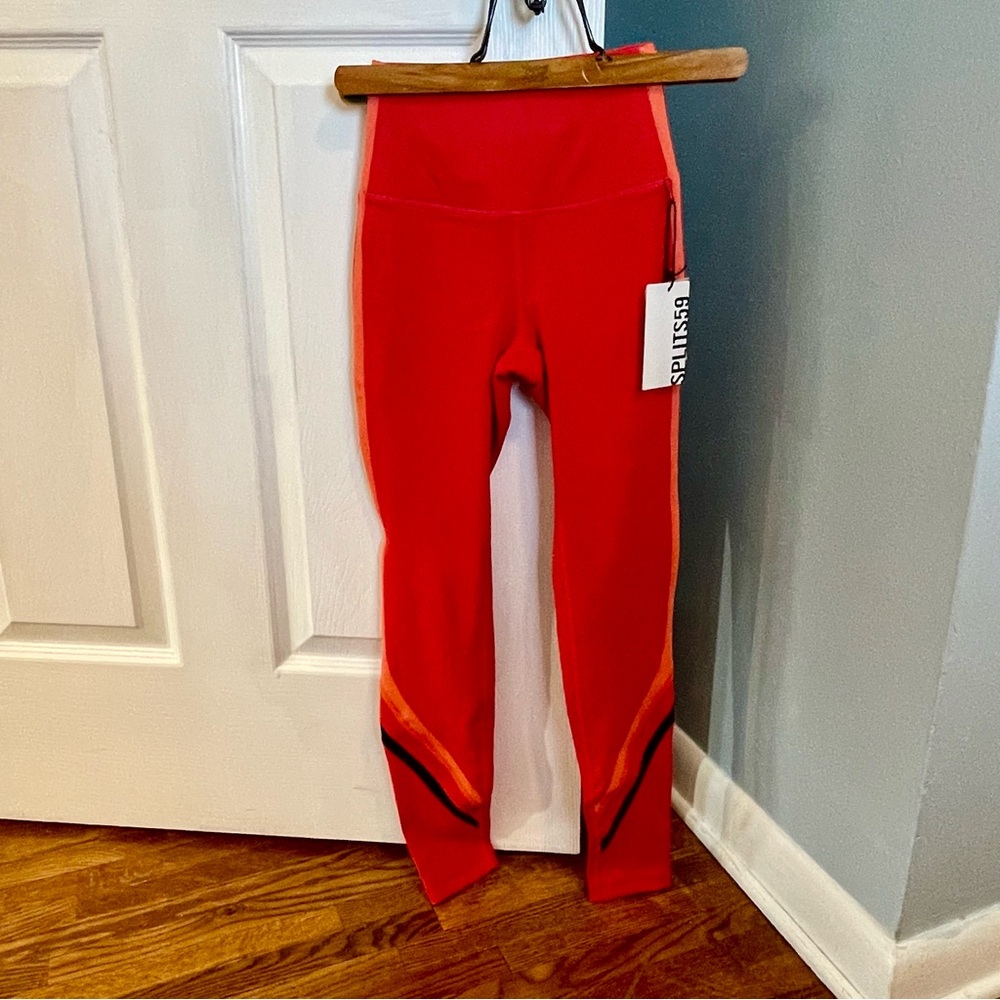 [SOLD] Splits59 Venice Vibrant Red and Orange Leggings